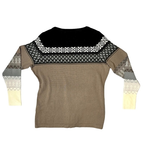 Woolrich Knit Light Sweater Top Fair Isle Style Women's Size XL - Picture 3 of 7